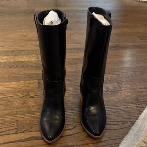 Black Leather Women's Boots
